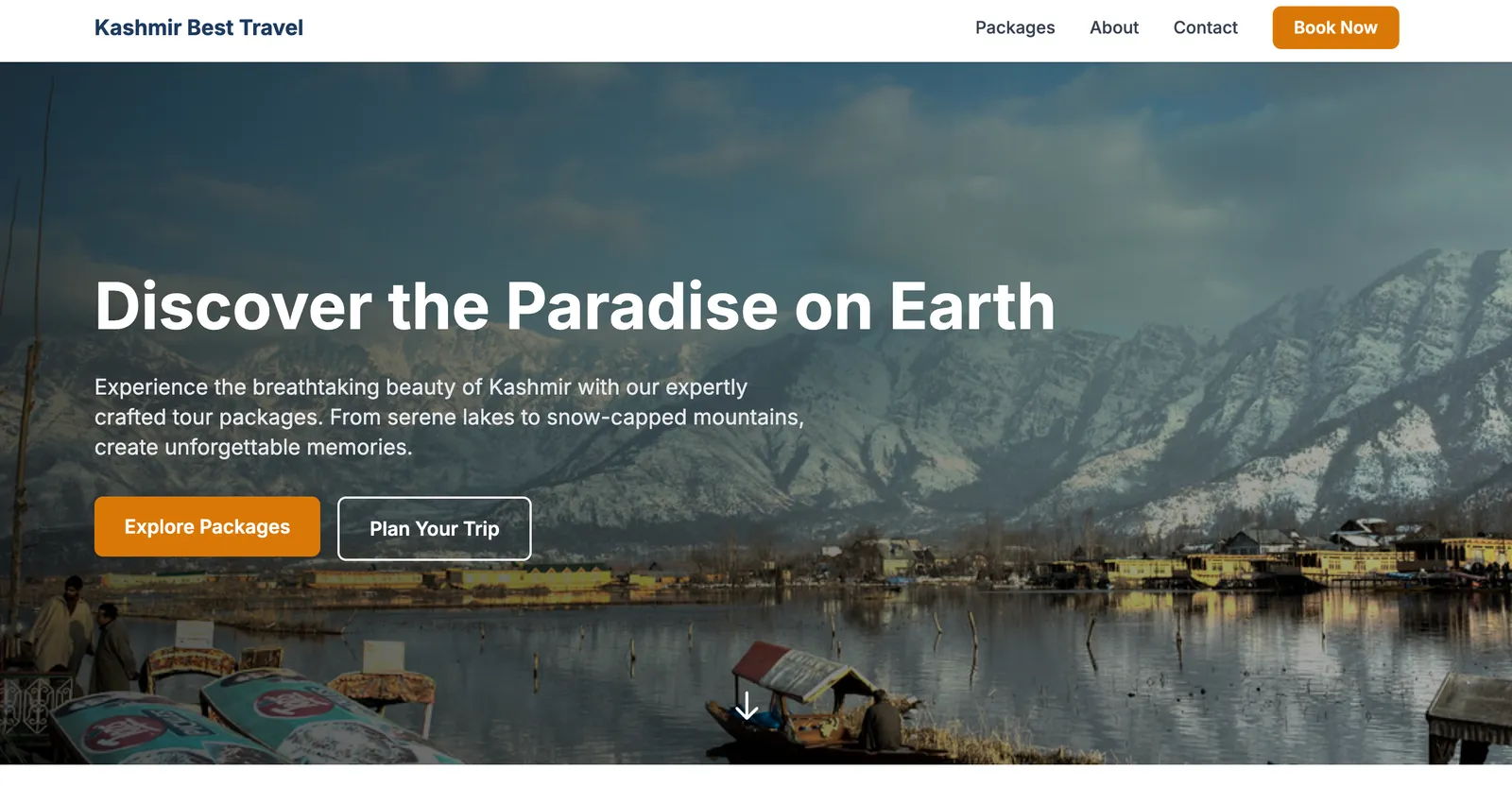 Kashmir Best Travel - Web project built by Shicosera